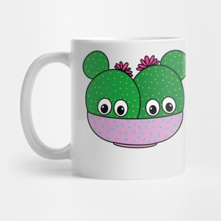 Cute Cactus Design #315: Cacti Couple With Cute Blooms Mug